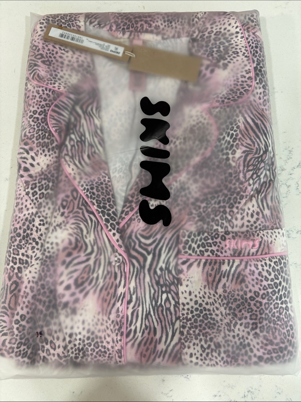 SKIMS Sleep Pajama Set long sleep set BLOOM MULTI ANIMAL